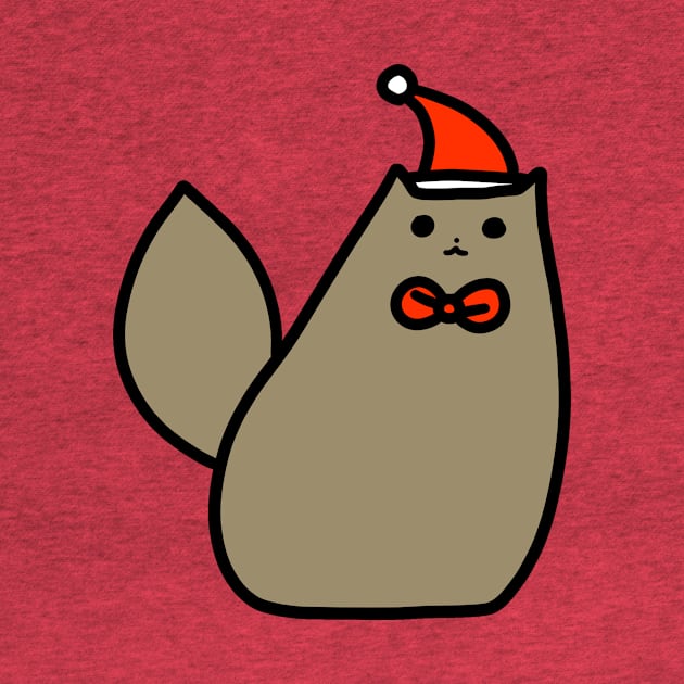 Brown Christmas Kitty by saradaboru